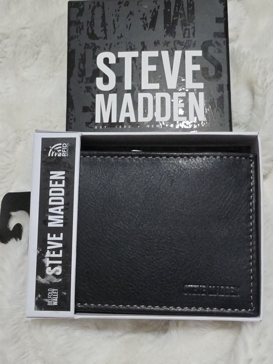 Steve Madden Other - Steve Madden Black Leather Bifold Men's Wallet
